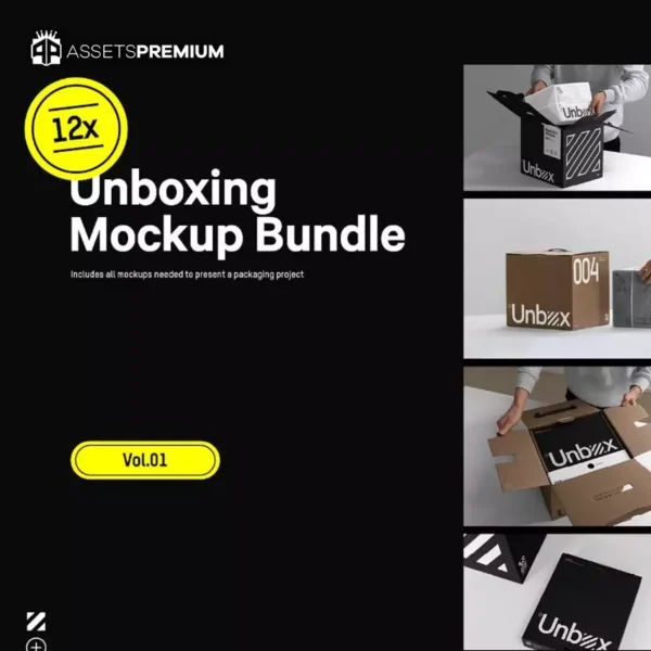 12x Unboxing Mockup Bundle