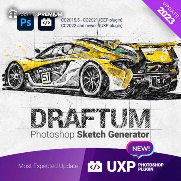 Sketch Generator - Draftum - UXP Photoshop Plugin